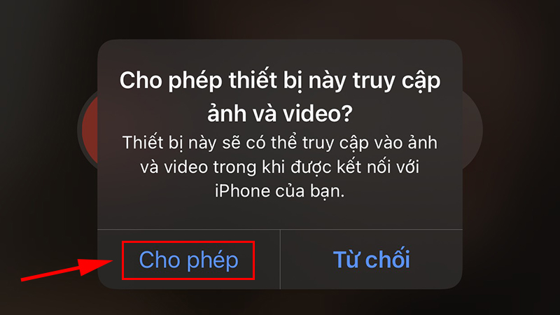 Chọn Cho phép để 3U Tools truy cập vào iPhone